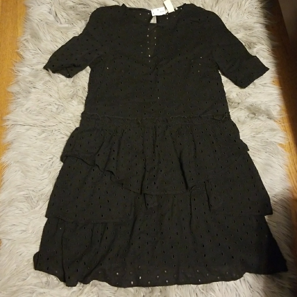 New h&m black dress(top& sleeves are see thru)